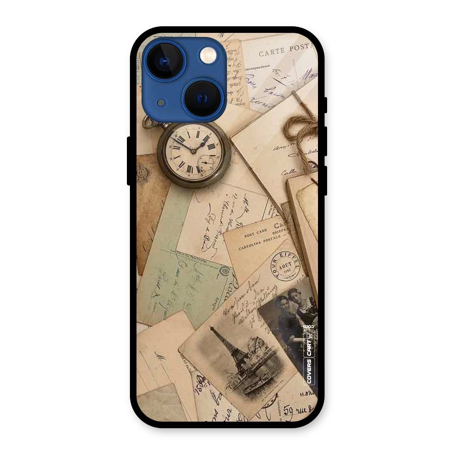 Vintage Postcards Glass Back Case for iPhone 13 Mini