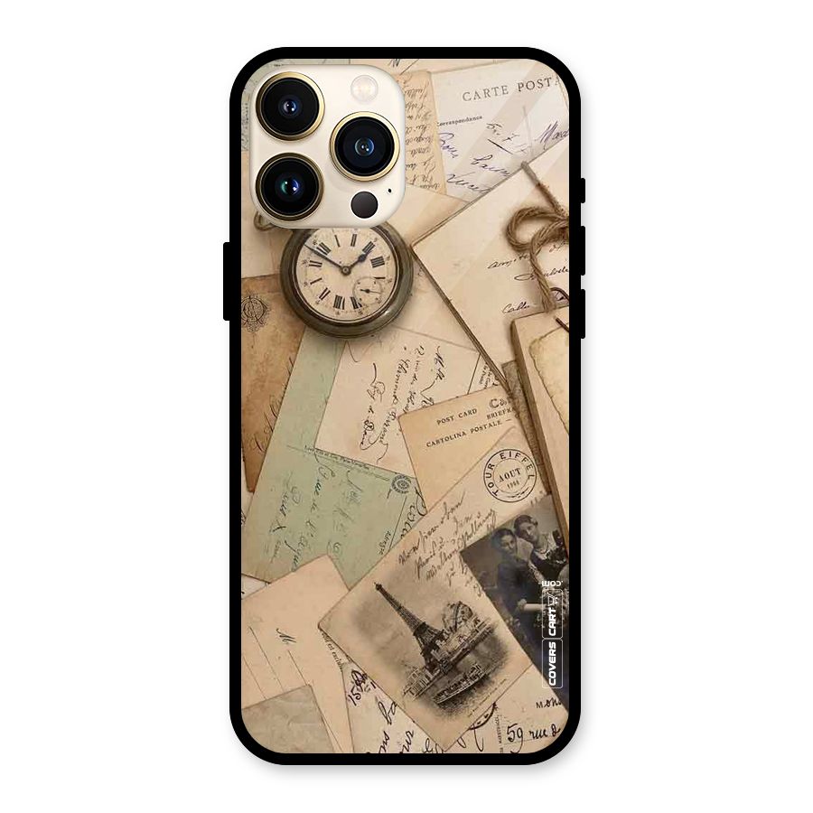 Vintage Postcards Glass Back Case for iPhone 13 Pro Max