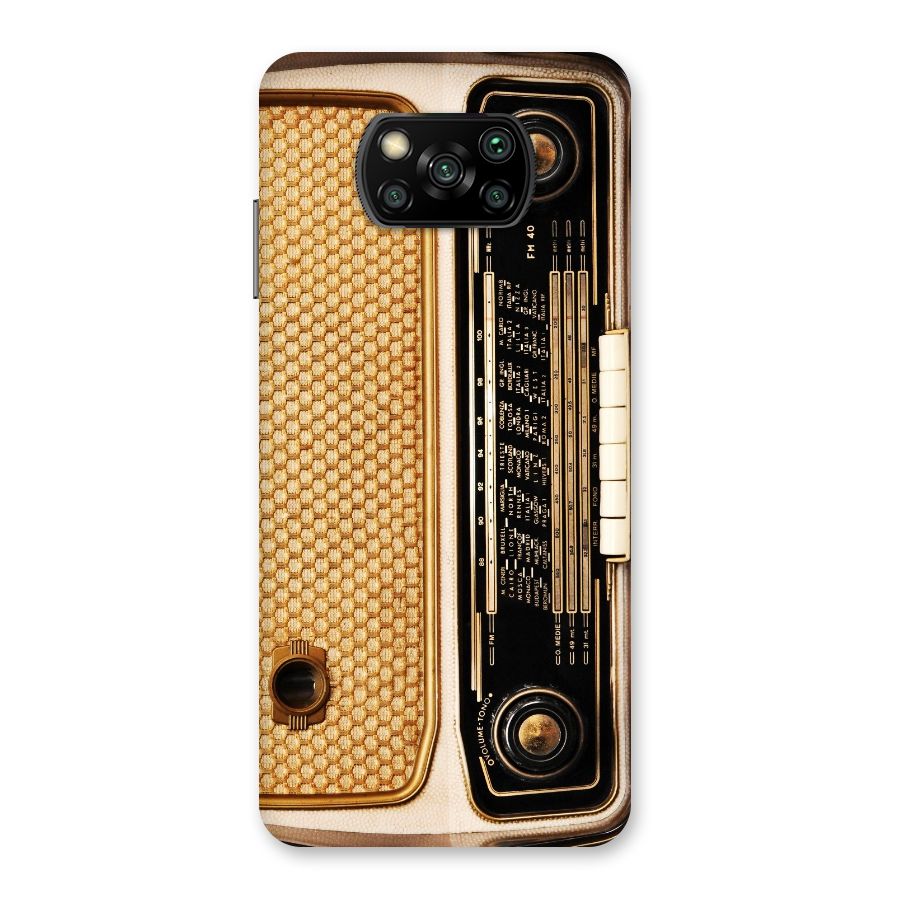 Vintage Radio Back Case for Poco X3