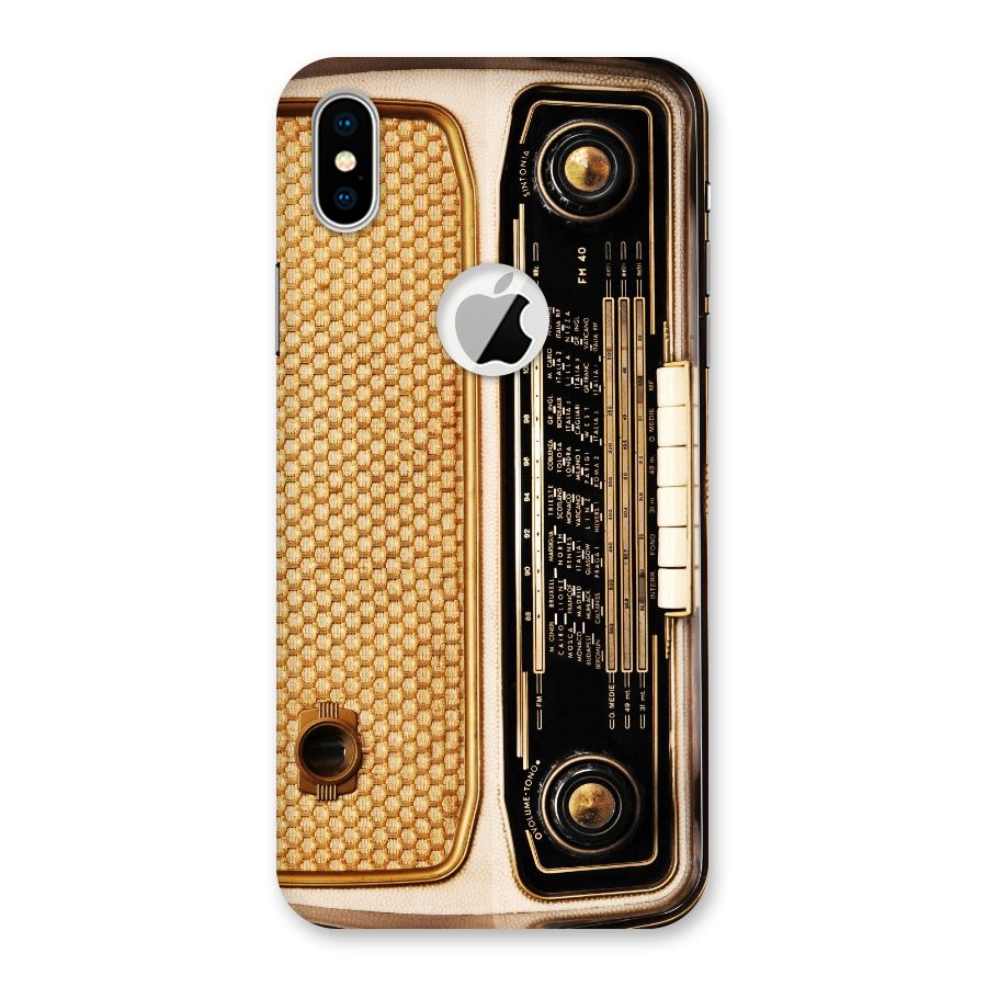 Vintage Radio Back Case for iPhone X Logo Cut