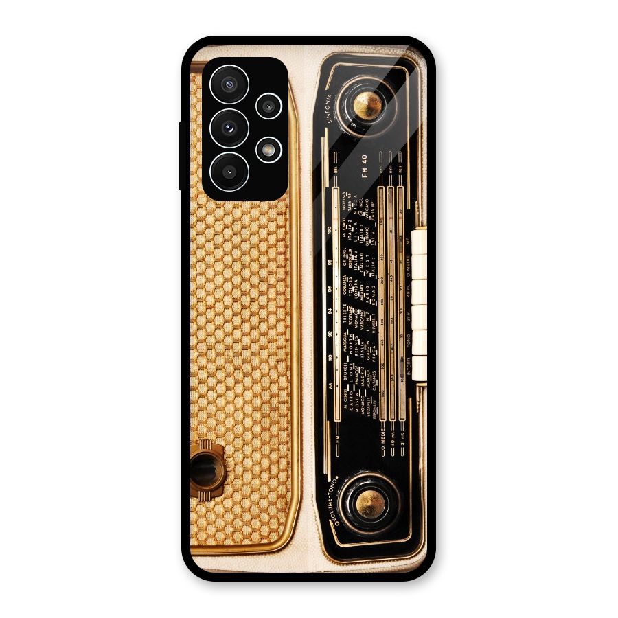 Vintage Radio Glass Back Case for Galaxy A23