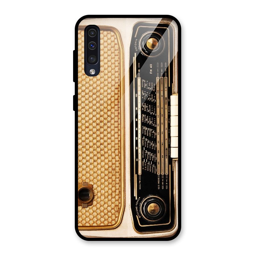 Vintage Radio Glass Back Case for Galaxy A30s