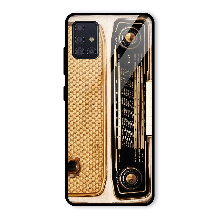 Vintage Radio Glass Back Case for Galaxy A51