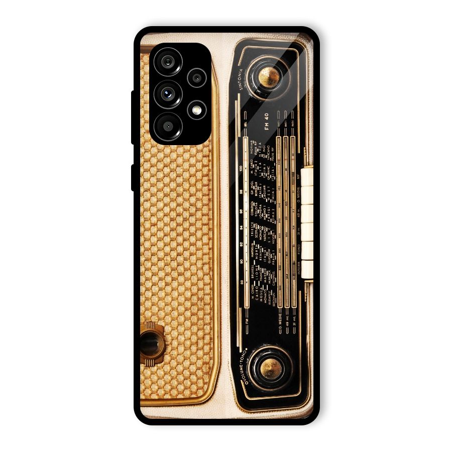 Vintage Radio Glass Back Case for Galaxy A73 5G