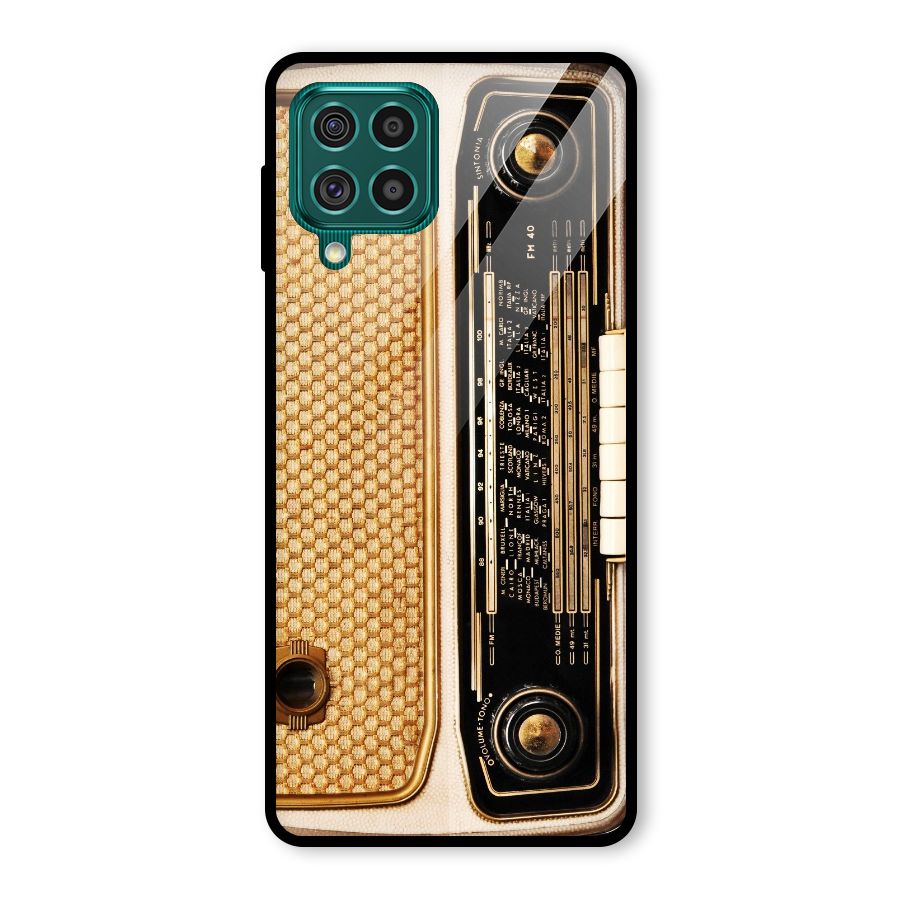 Vintage Radio Glass Back Case for Galaxy F62