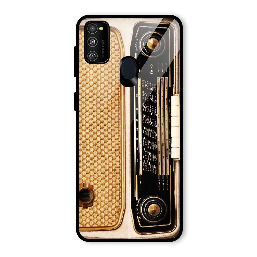 Vintage Radio Glass Back Case for Galaxy M30s