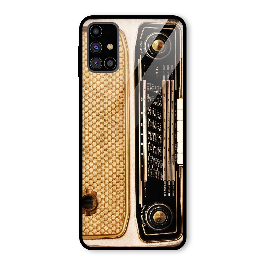 Vintage Radio Glass Back Case for Galaxy M31s