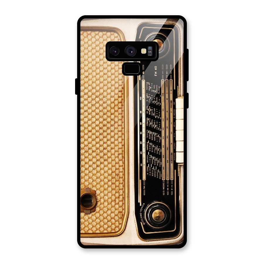 Vintage Radio Glass Back Case for Galaxy Note 9