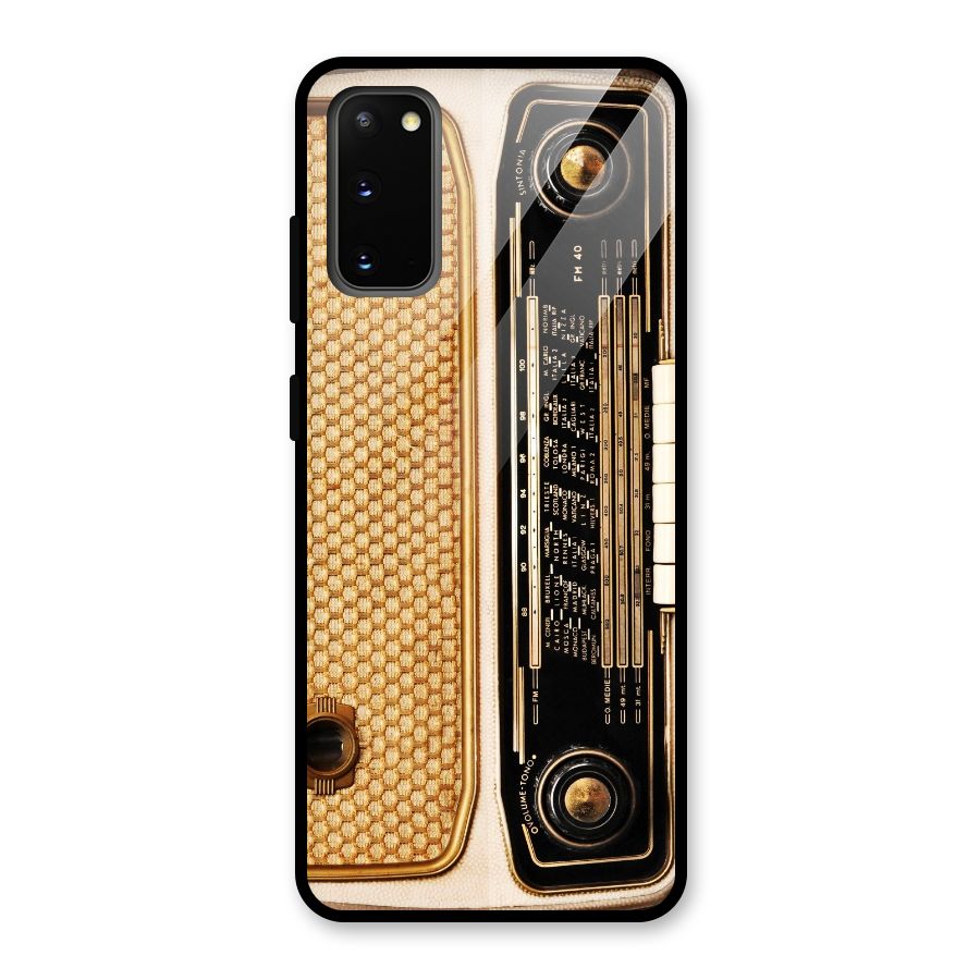 Vintage Radio Glass Back Case for Galaxy S20