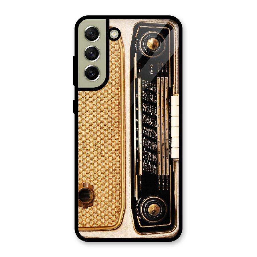 Vintage Radio Glass Back Case for Galaxy S21 FE 5G