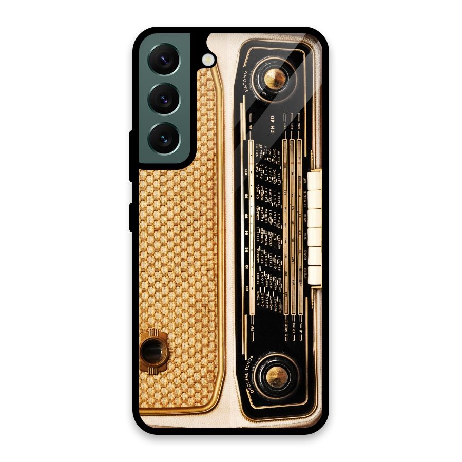 Vintage Radio Glass Back Case for Galaxy S22 5G