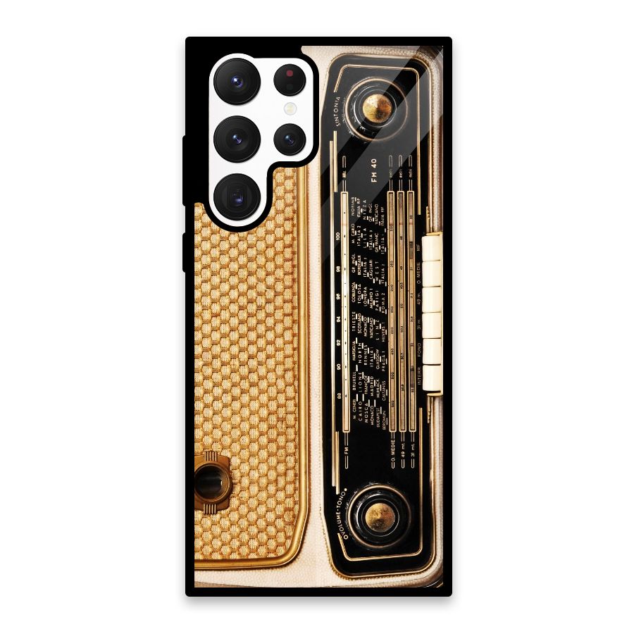 Vintage Radio Glass Back Case for Galaxy S22 Ultra 5G