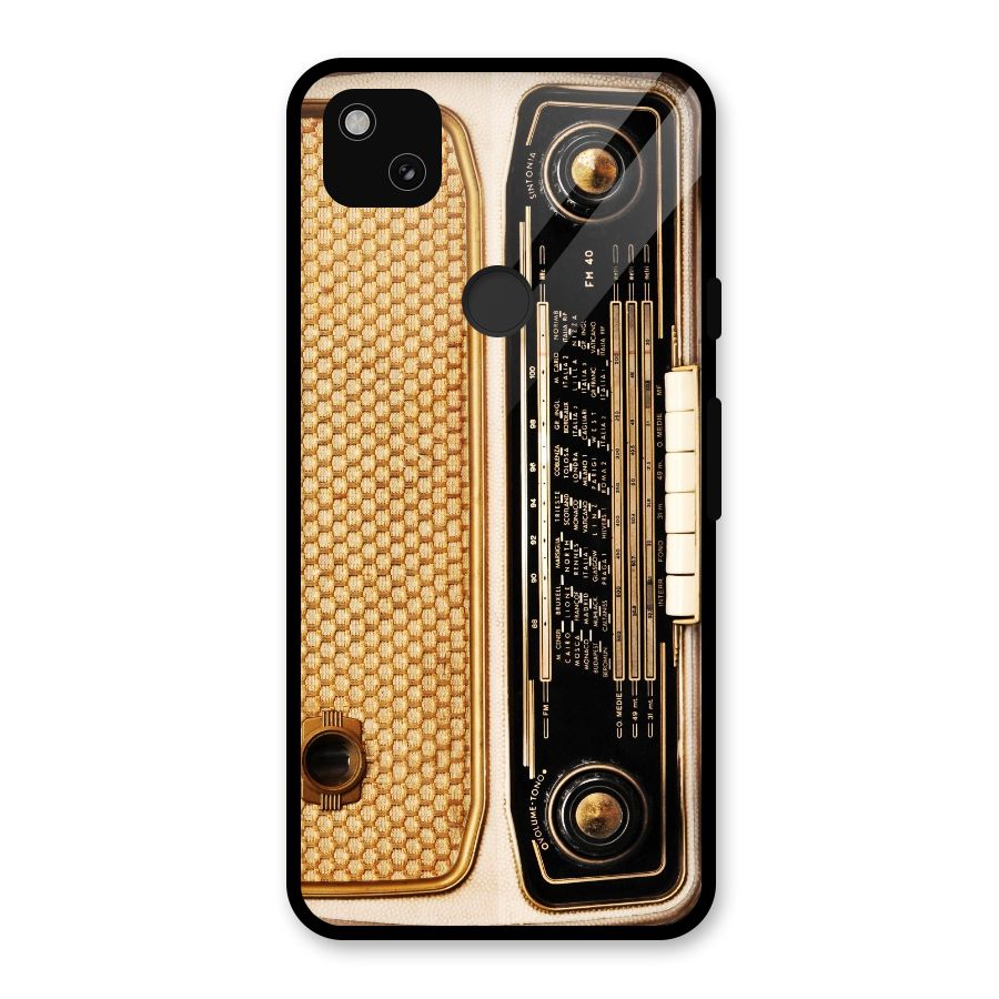 Vintage Radio Glass Back Case for Google Pixel 4a