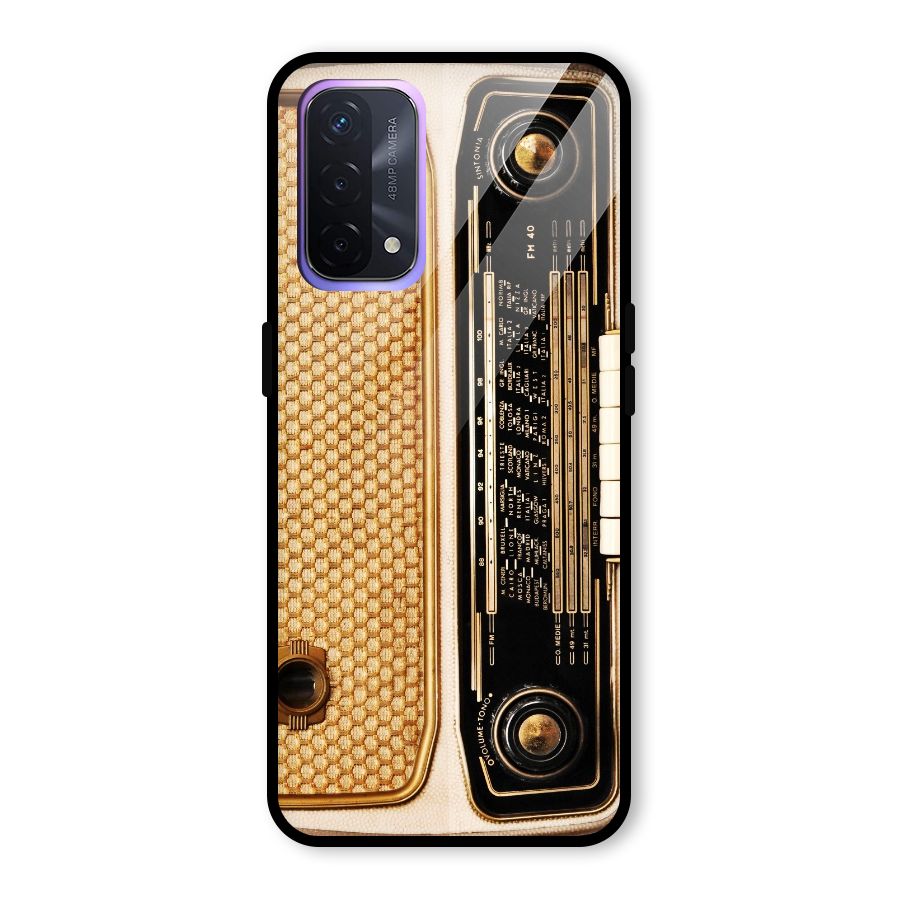 Vintage Radio Glass Back Case for Oppo A74 5G