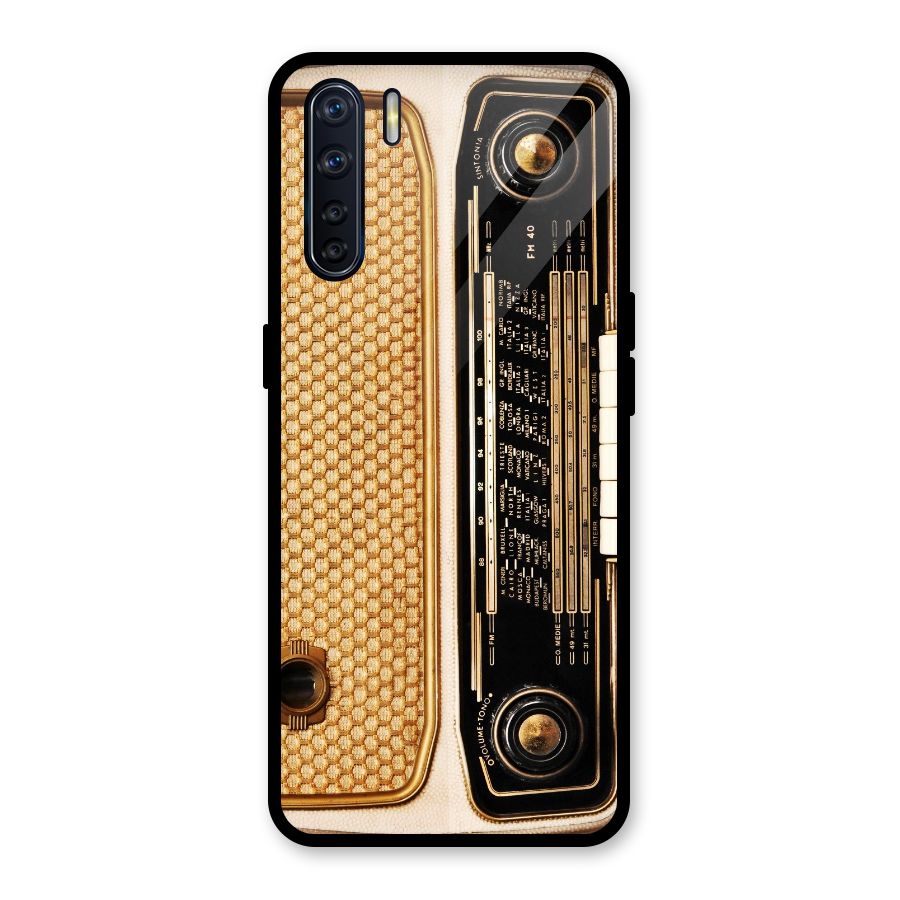 Vintage Radio Glass Back Case for Oppo F15