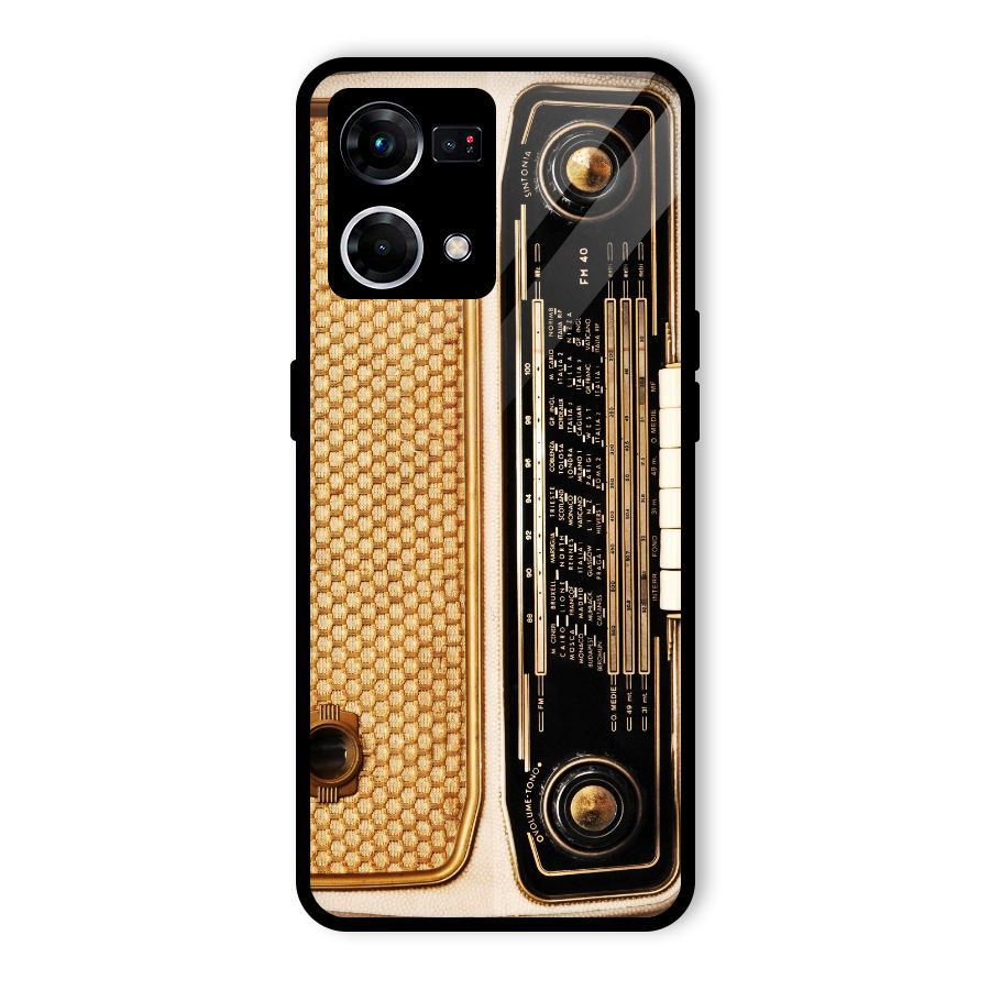 Vintage Radio Glass Back Case for Oppo F21 Pro 4G