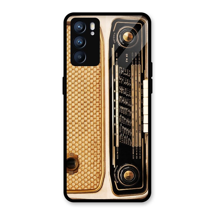 Vintage Radio Glass Back Case for Oppo Reno6 5G