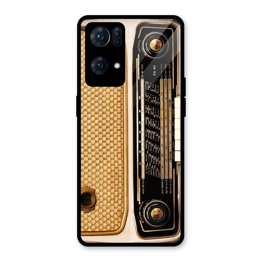 Vintage Radio Glass Back Case for Oppo Reno7 Pro 5G