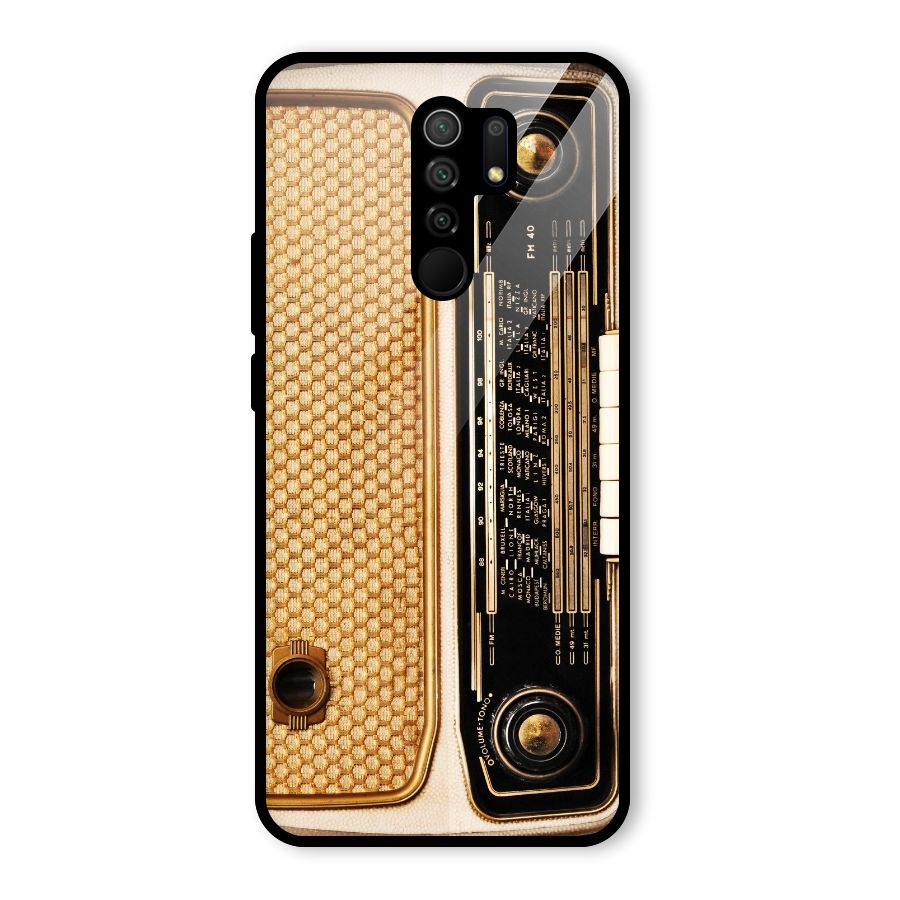 Vintage Radio Glass Back Case for Poco M2