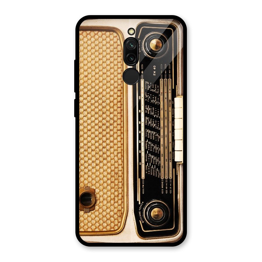 Vintage Radio Glass Back Case for Redmi 8