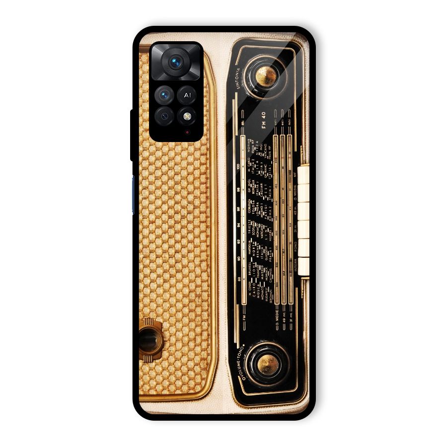 Vintage Radio Glass Back Case for Redmi Note 11 Pro