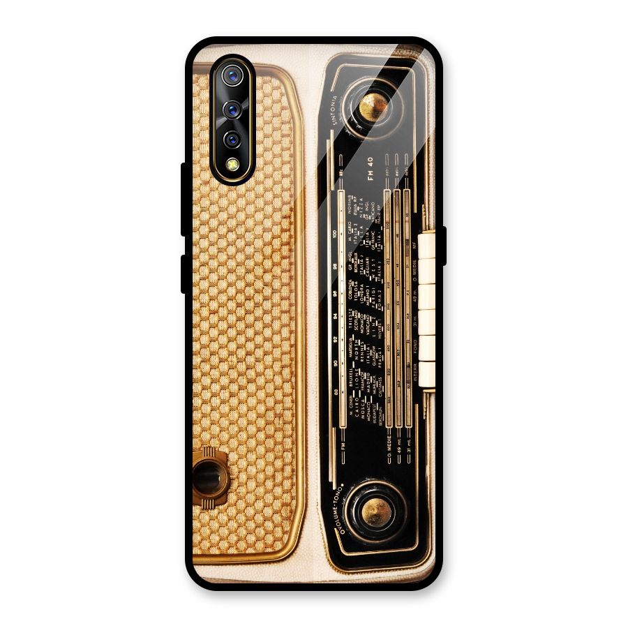 Vintage Radio Glass Back Case for Vivo S1