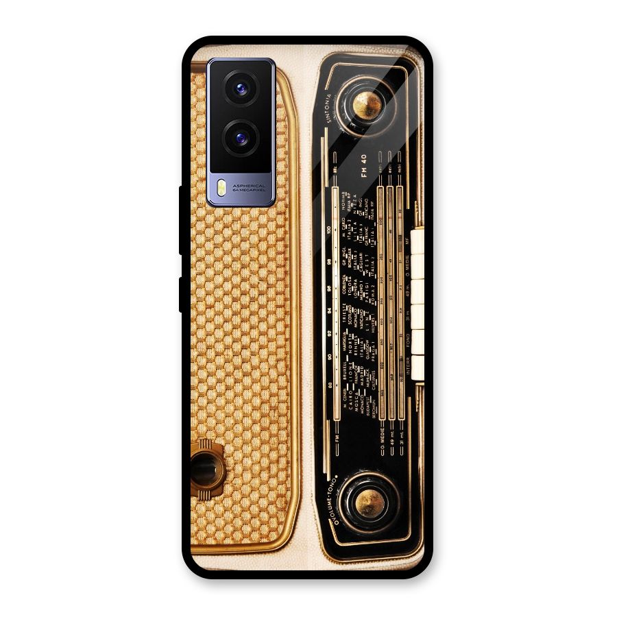 Vintage Radio Glass Back Case for Vivo V21e 5G