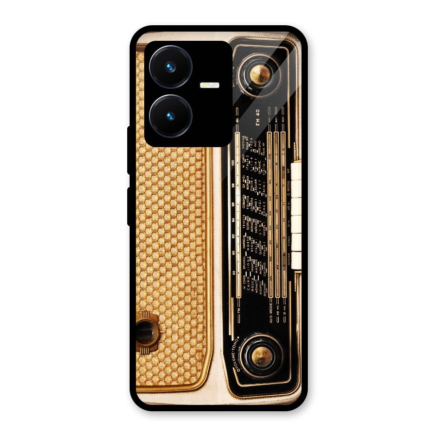 Vintage Radio Glass Back Case for Vivo Y22