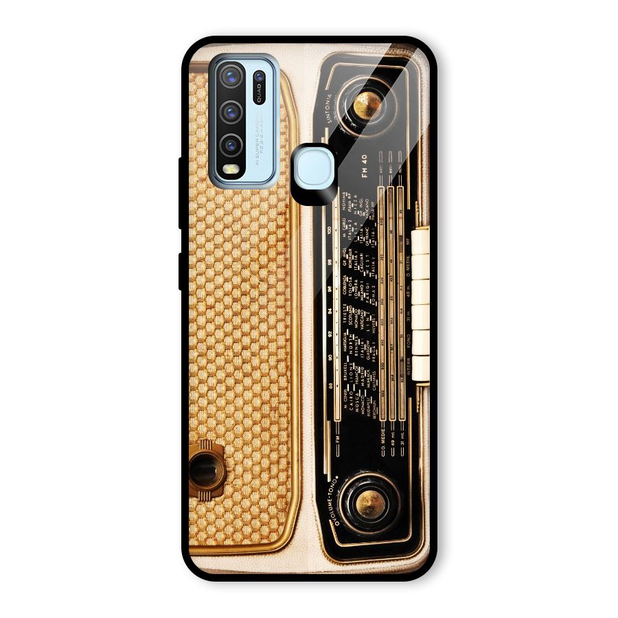 Vintage Radio Glass Back Case for Vivo Y30