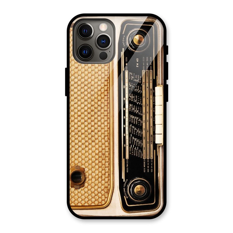 Vintage Radio Glass Back Case for iPhone 12 Pro