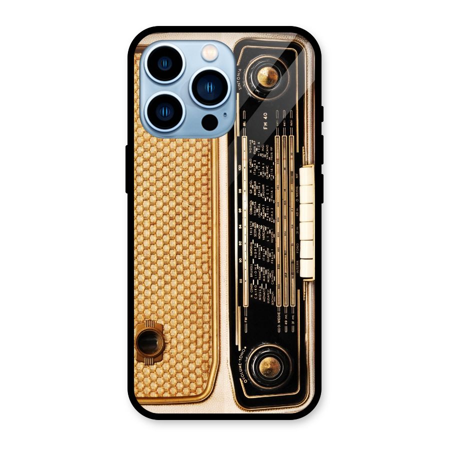 Vintage Radio Glass Back Case for iPhone 13 Pro