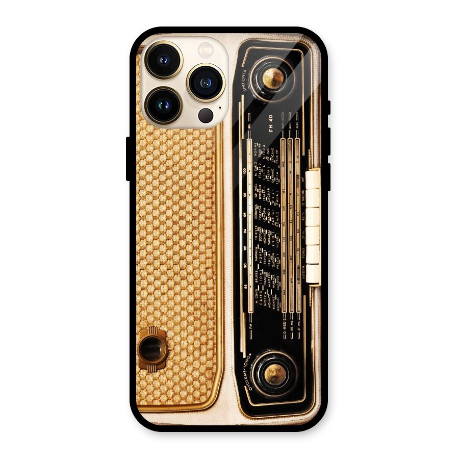 Vintage Radio Glass Back Case for iPhone 13 Pro Max