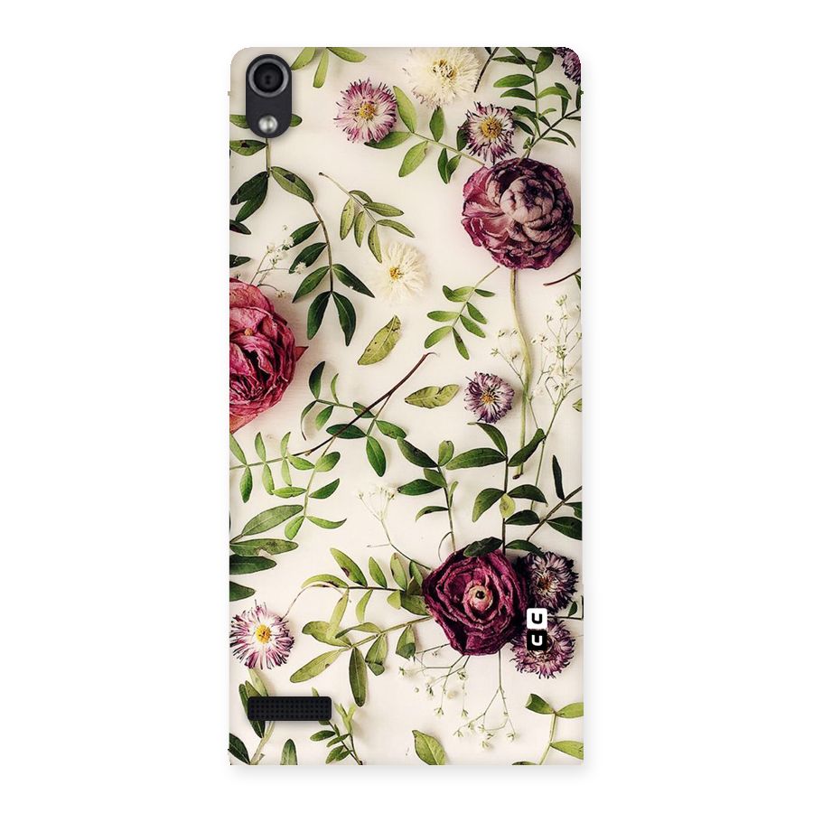 Vintage Rust Floral Back Case for Ascend P6
