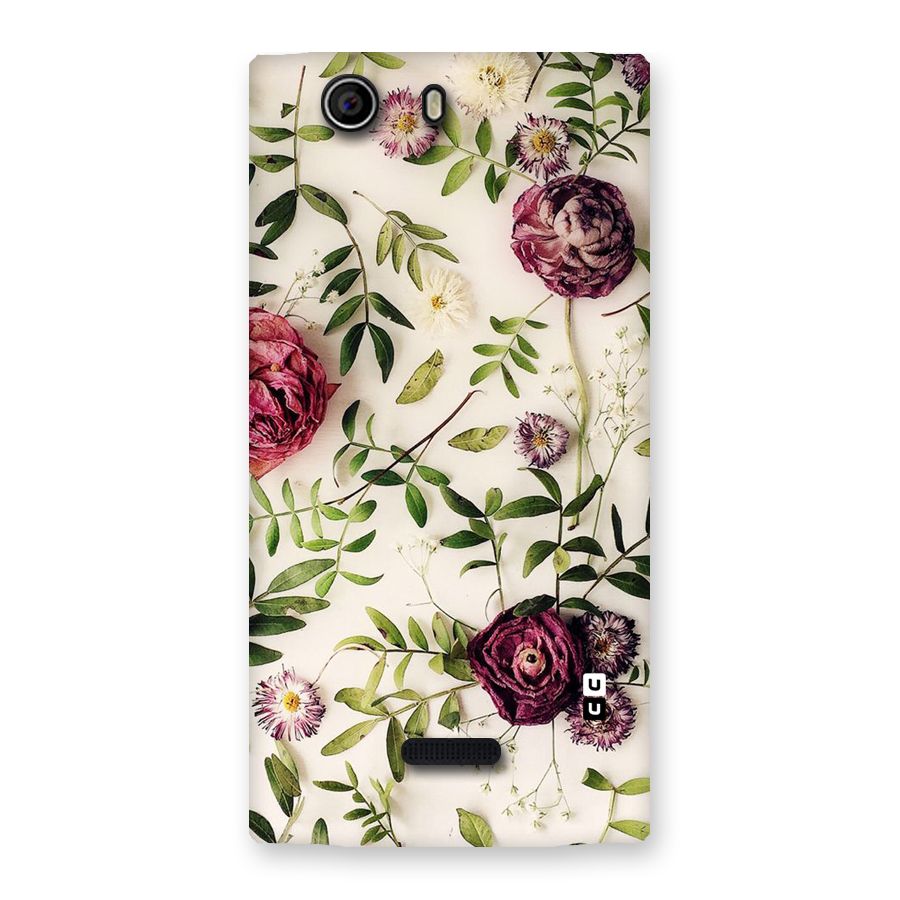 Vintage Rust Floral Back Case for Canvas Nitro 2 E311