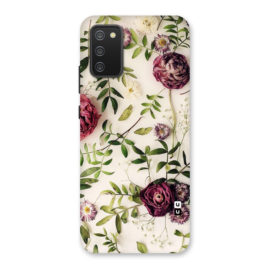 Vintage Rust Floral Back Case for Galaxy F02s