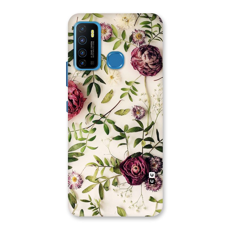 Vintage Rust Floral Back Case for Infinix Hot 9