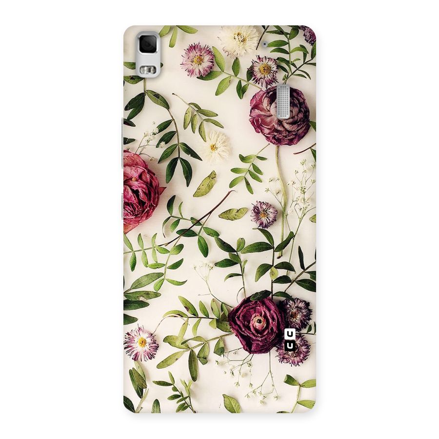Vintage Rust Floral Back Case for Lenovo A7000