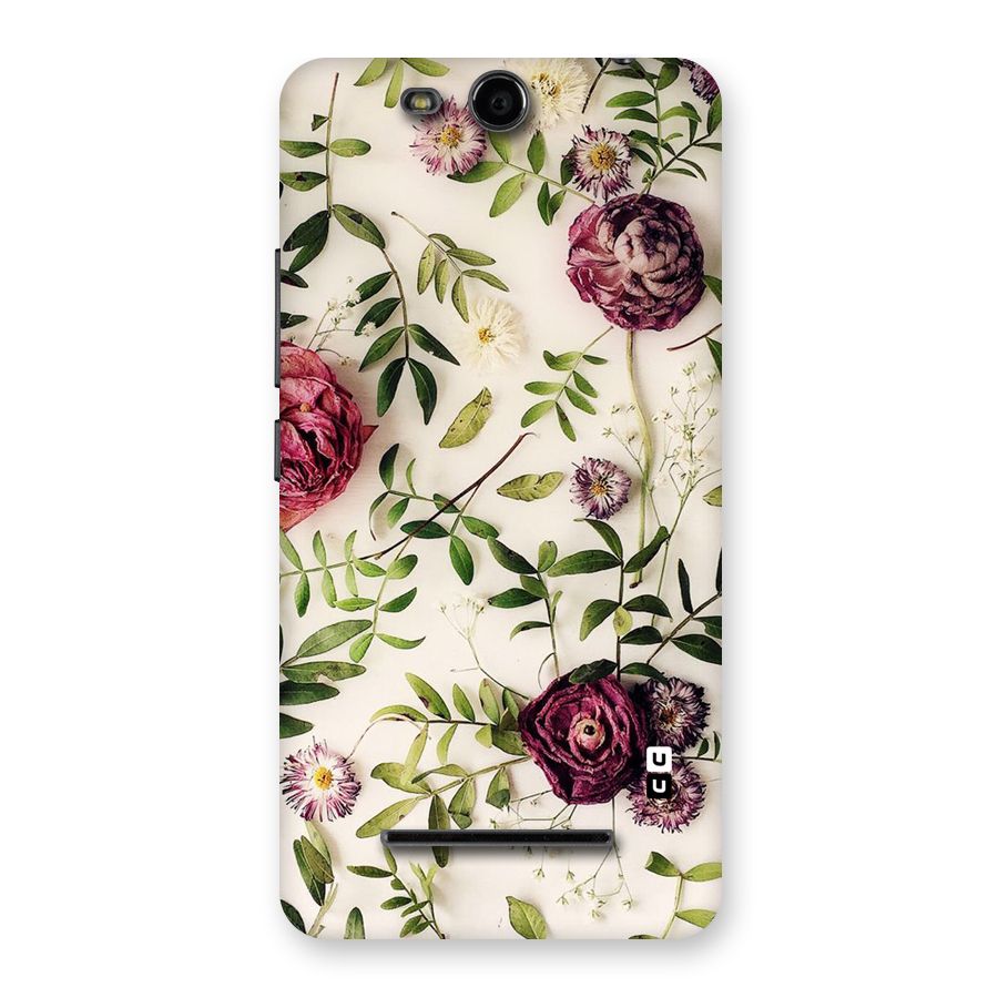 Vintage Rust Floral Back Case for Micromax Canvas Juice 3 Q392