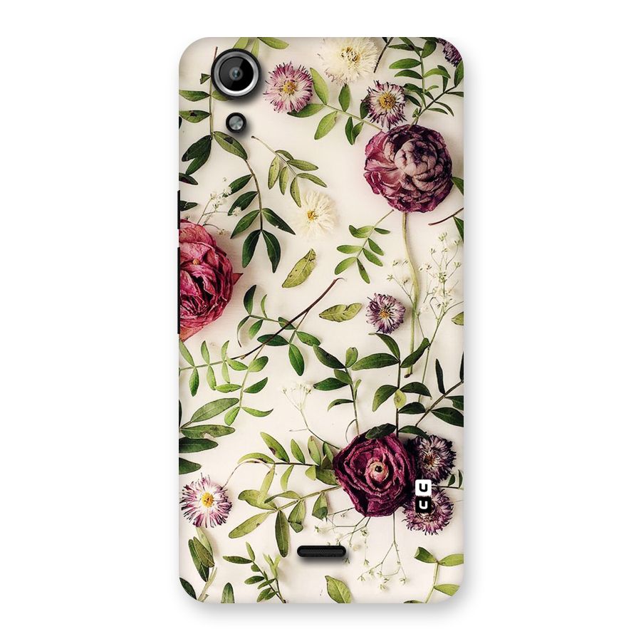 Vintage Rust Floral Back Case for Micromax Canvas Selfie Lens Q345