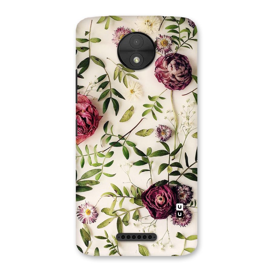 Vintage Rust Floral Back Case for Moto C