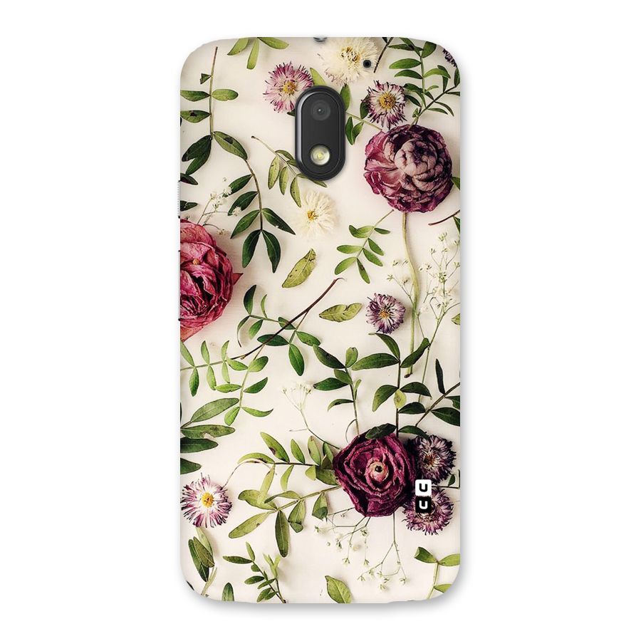 Vintage Rust Floral Back Case for Moto E3 Power