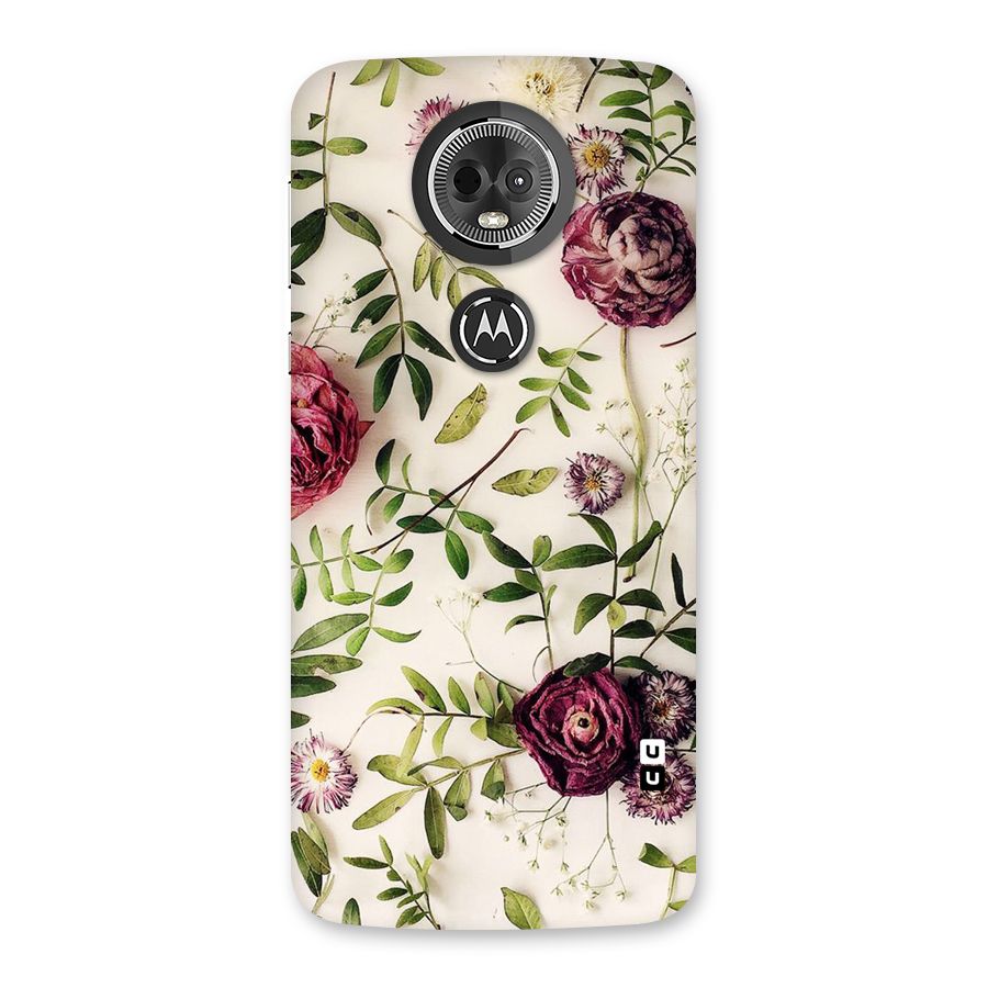 Vintage Rust Floral Back Case for Moto E5 Plus