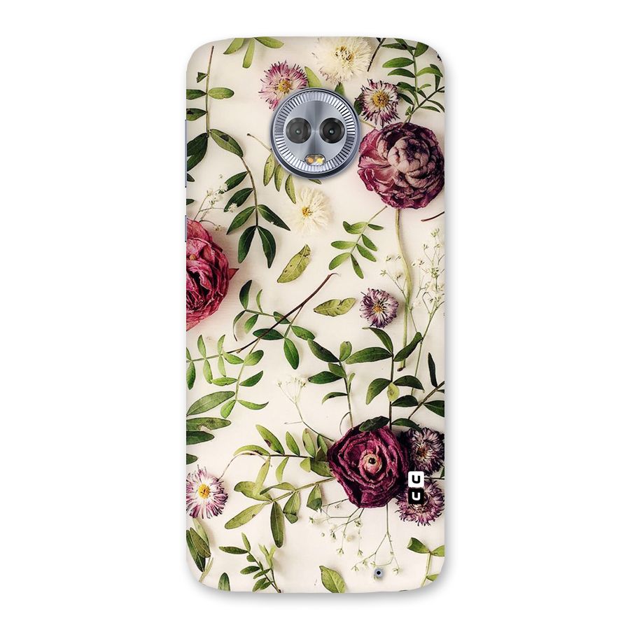Vintage Rust Floral Back Case for Moto G6 Plus