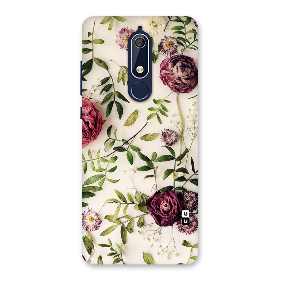 Vintage Rust Floral Back Case for Nokia 5.1