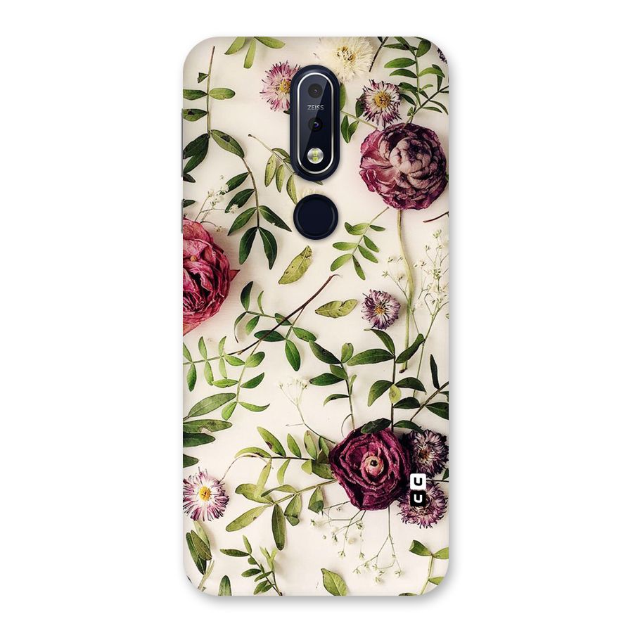 Vintage Rust Floral Back Case for Nokia 7.1