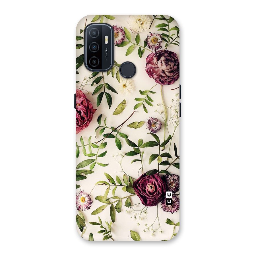 Vintage Rust Floral Back Case for Oppo A53