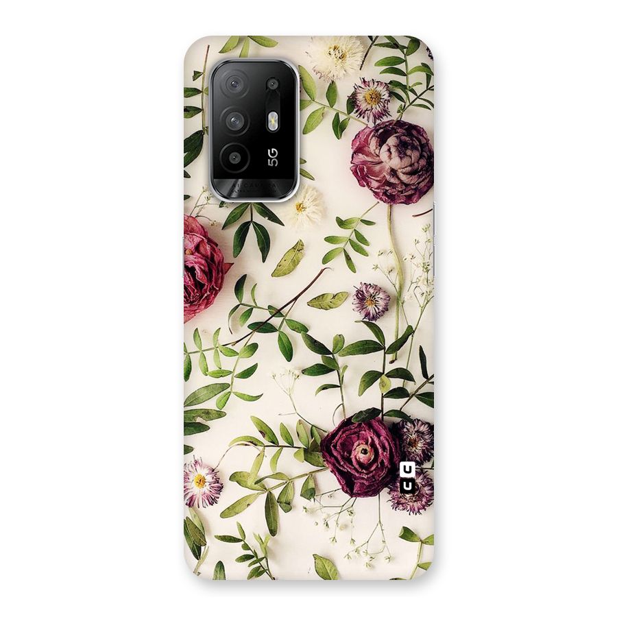 Vintage Rust Floral Back Case for Oppo F19 Pro Plus 5G