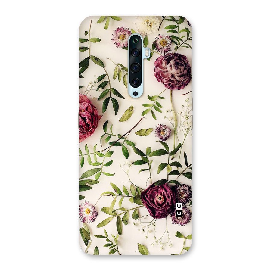 Vintage Rust Floral Back Case for Oppo Reno2 F