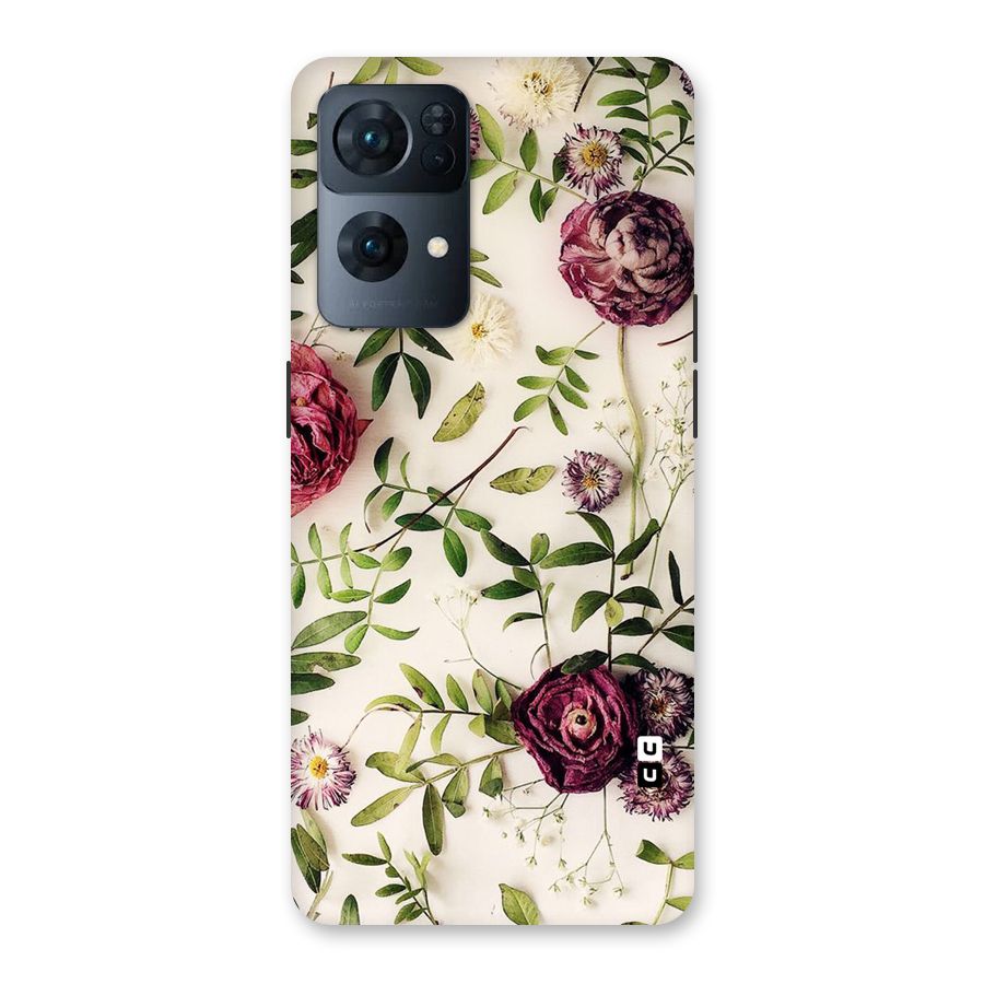 Vintage Rust Floral Back Case for Oppo Reno7 Pro 5G