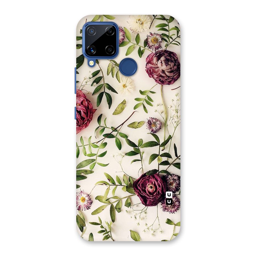 Vintage Rust Floral Back Case for Realme C15